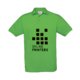 Polo vert en coton avec manches courtes et patte boutonne.