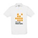 Polo blanc en coton pour hommes avec courte patte boutonne.