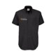 Chemise dcontracte  manches courtes en tissu Oxford avec patte de boutonnage.