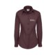 Chemisier bordeaux en coton  manches longues.