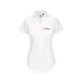 Chemisier blanc en coton mlang, manches courtes et coupe cintre.