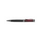 Stylo  bille en mtal noir avec clip et mcanisme rotatif.