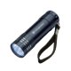 Lampe LED en mtal noir avec dragonne.