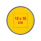Disque de lancer pliable en tissu jaune.