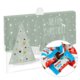 Calendrier de l'Avent gris en carton avec 24 portes  ouvrir.