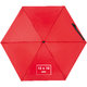 Mini-parapluie rouge avec mécanisme d'ouverture manuel.