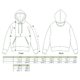 Sweat  capuche en coton avec cordon de serrage et poche kangourou.