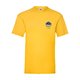 T-shirt jaune en coton pour hommes avec manches courtes.