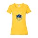 T-shirt jaune en coton avec manches courtes et encolure ronde.