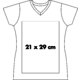 T-shirt en coton à col en V pour femmes.