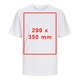 T-shirt blanc en coton  manches courtes, unisexe.