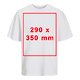 T-shirt blanc en coton coupe oversize, unisexe.