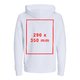 Sweat  capuche blanc en tissu avec cordon de serrage, coupe unisexe.