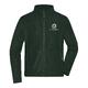 Veste en polaire polyester vert fonc� avec fermeture �clair int�grale.
