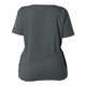 T-shirt anthracite pour femmes en coton biologique avec manches courtes.