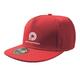 Casquette rouge en tissu avec visi�re plate et fermeture r�glable.