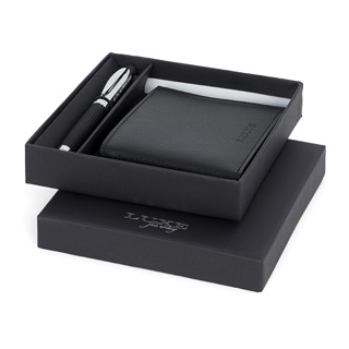 Stylo bille avec coffret cadeau portefeuille Baritone