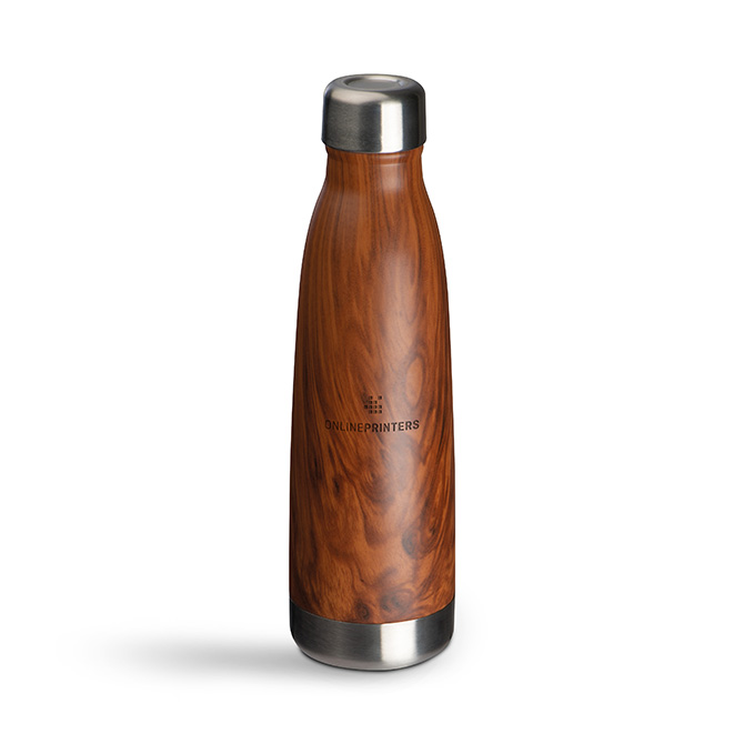 Bouteille isotherme en inox aspect bois Tampa