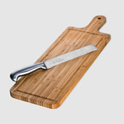 Planche  dcouper en bambou avec couteau Arsamas