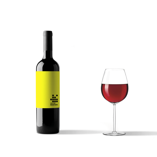 tiquettes de bouteilles de vin fluo
