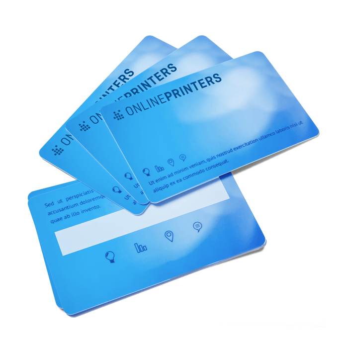 Cartes en plastique avec espace signature