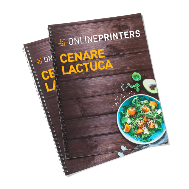 Cartes de menu avec reliure à spirale