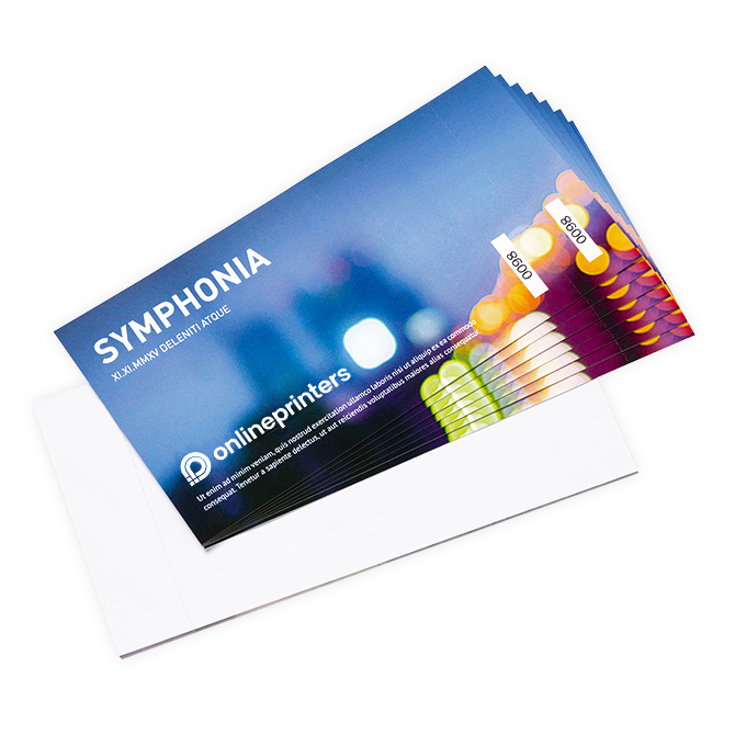 Billets d'entre, impression recto seul