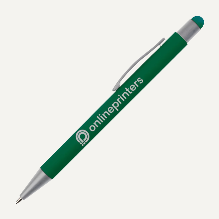 Image Stylo vert fonc� avec pointe tactile et logo