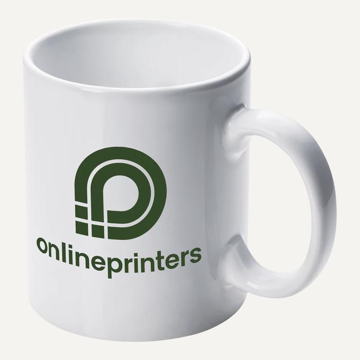 Image Tasse en c�ramique blanche avec logo vert