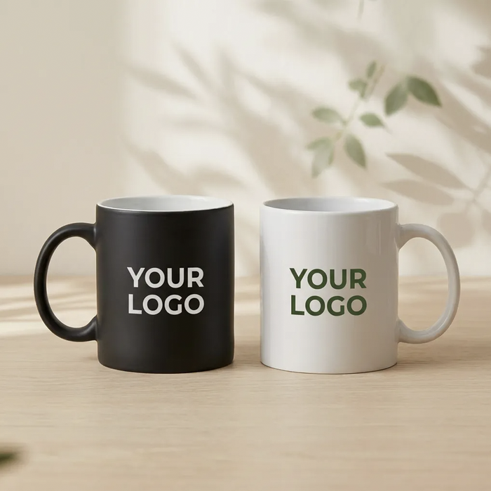 Image Tasse en c�ramique blanche avec logo imprim�