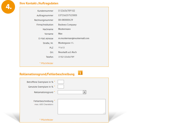 Remplir et envoyer le formulaire de r�clamation