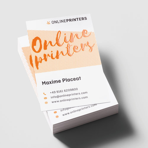 Cartes de visite avec vernis relief partiel
