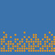 pixel orange sur fond bleu pixel orange sur fond bleu