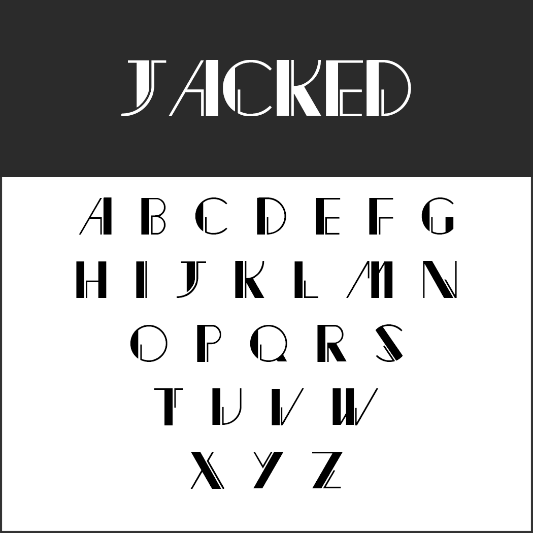 Vintage Fonts – années 20 – Jacked