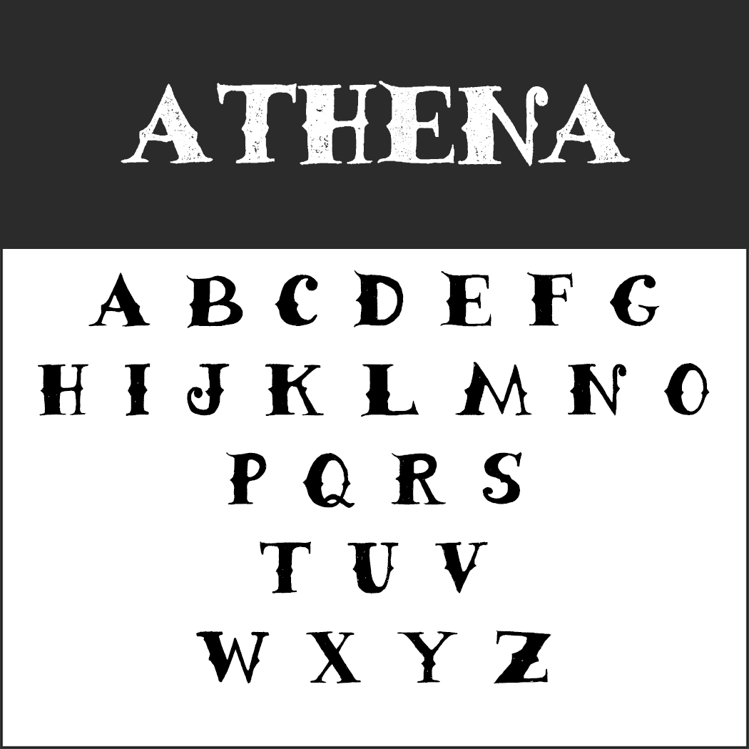 Vintage Fonts – années 50 – Athena
