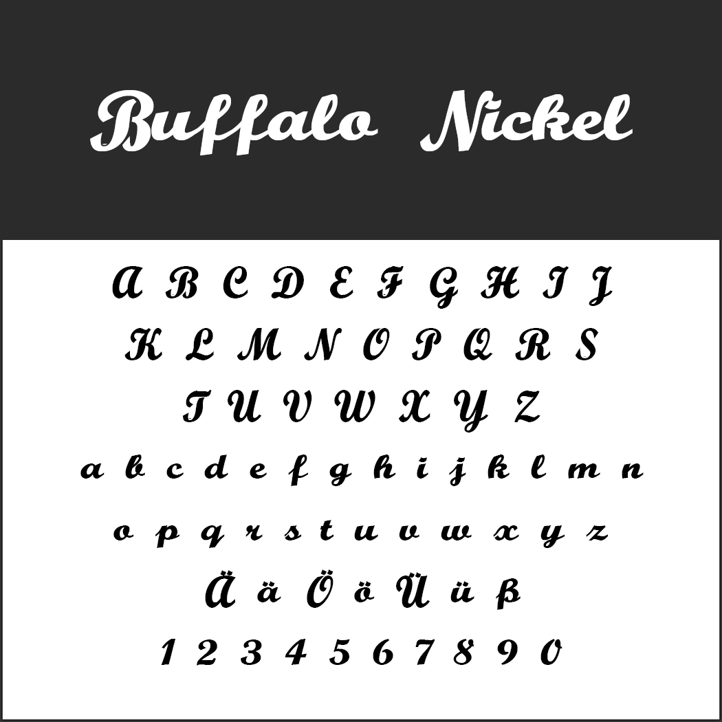 Vintage Fonts - années 50 - Buffalo Nickel