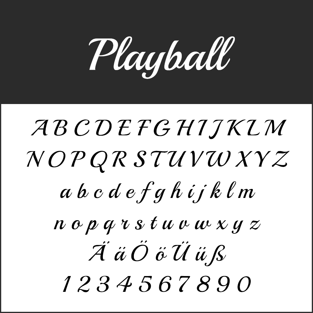 Vintage Fonts –années 50 – Playball