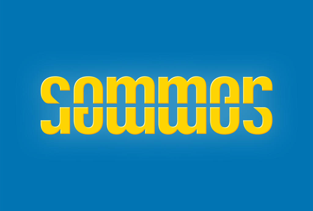 Ambigramme de Sommer, conçu par Roland Scheil, graphiste