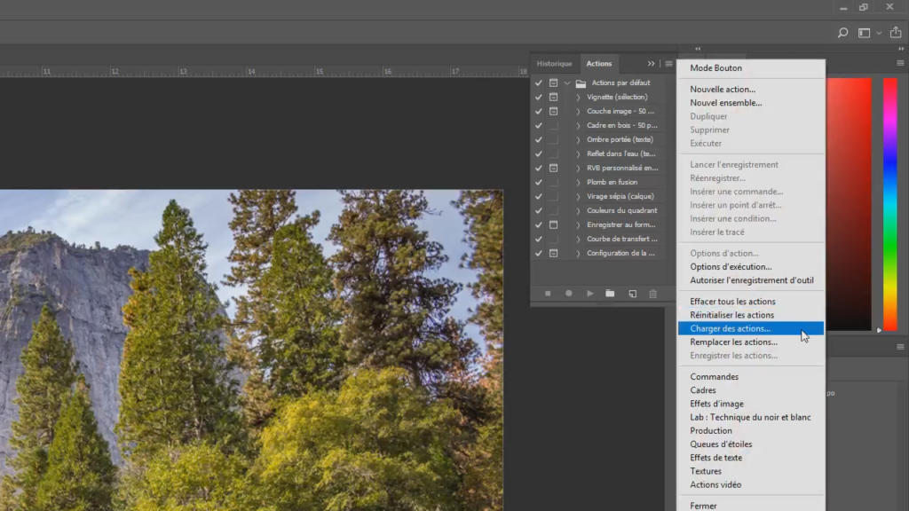 actions photoshop - charger