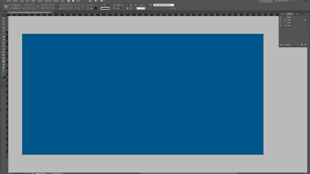 Tutoriel création de banderole dans InDesign : zone d’arrière-plan