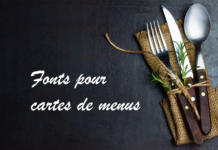 Fonts pour cartes de menus