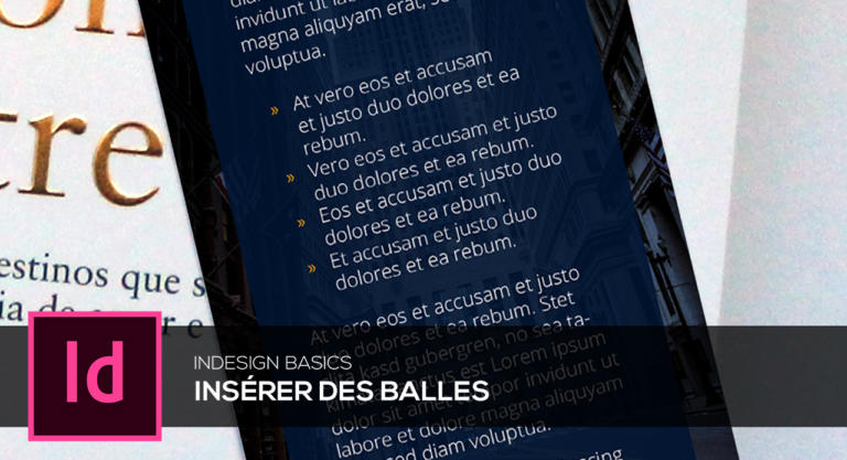 Insérer des listes à puces dans InDesign – Tutoriel de base