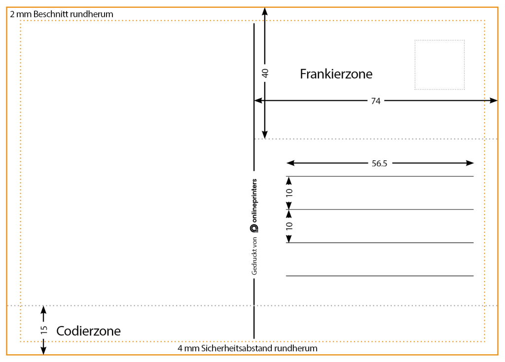 Carte postale verso modèle A6-DIN1-Déclaration