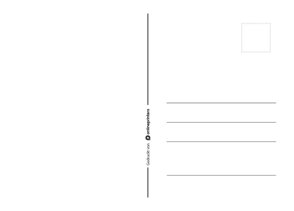 Modèle minimaliste de cartes postales, avec des lignes horizontales à droite pour l'adresse et un espace vierge pour le timbre en haut à droite. À gauche, un petit texte vertical mentionne « postmiphones.com @postmiphones ».