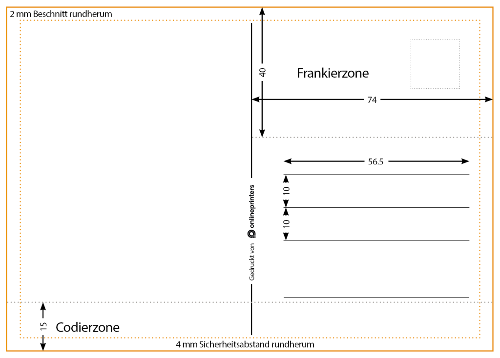 Carte postale verso modèle A6-DIN2-Déclaration